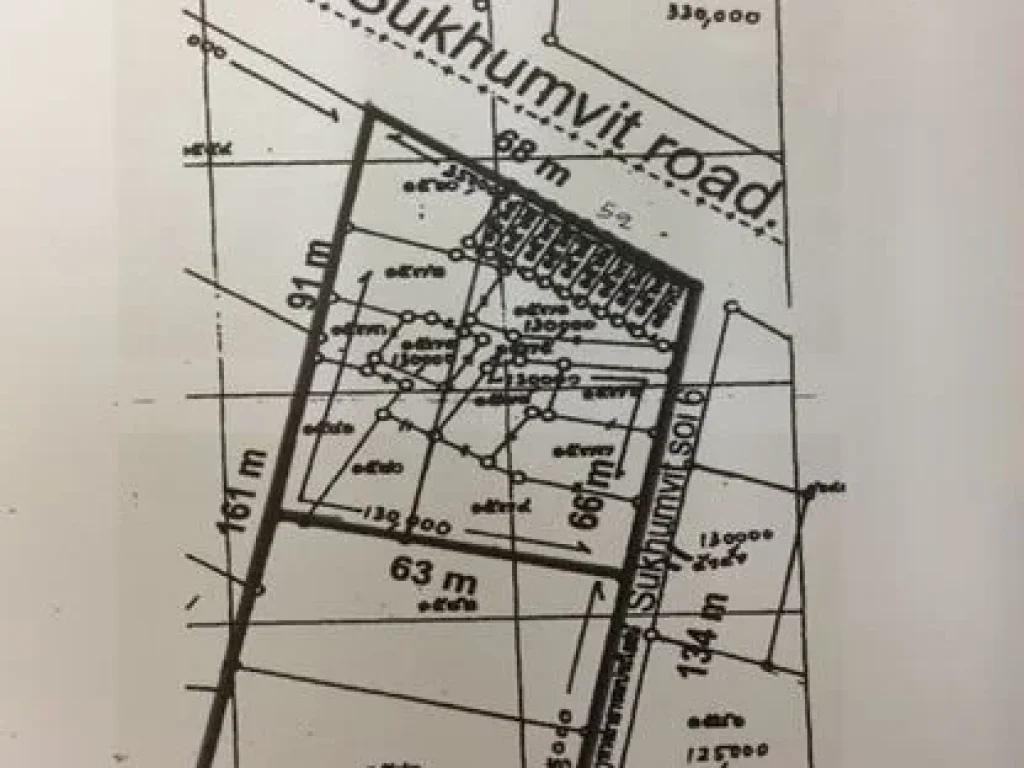 ขายที่ดิน ปากซอย สุขุมวิท ซอย6 ขนาด 4-1-81 1781 ตรวา