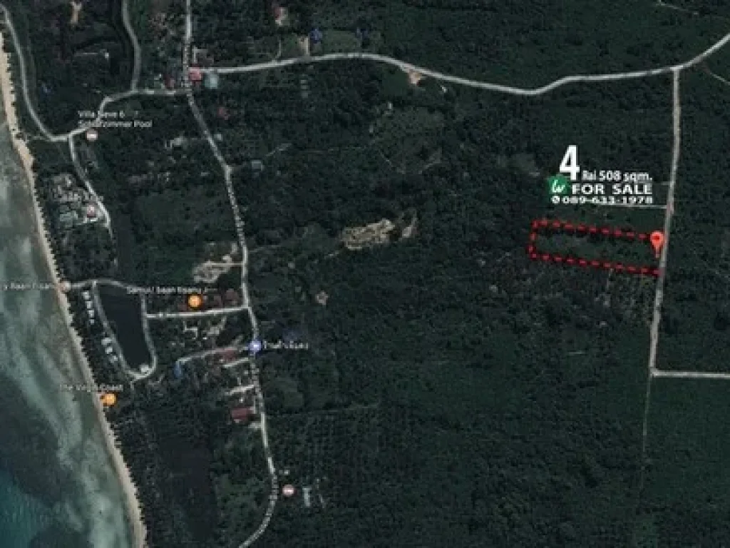 Land for Sale in Koh Samui 4 Rai near Taling Ngam beach best location very Quiet place good for make Villa project Etc