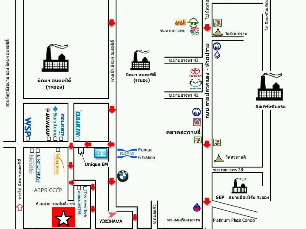 ขายที่ดินติดนิคมอุสาหกรรมอมตะซิตี้ เนื้อที่ 54 ไร่ ทำเลธุระกิจ