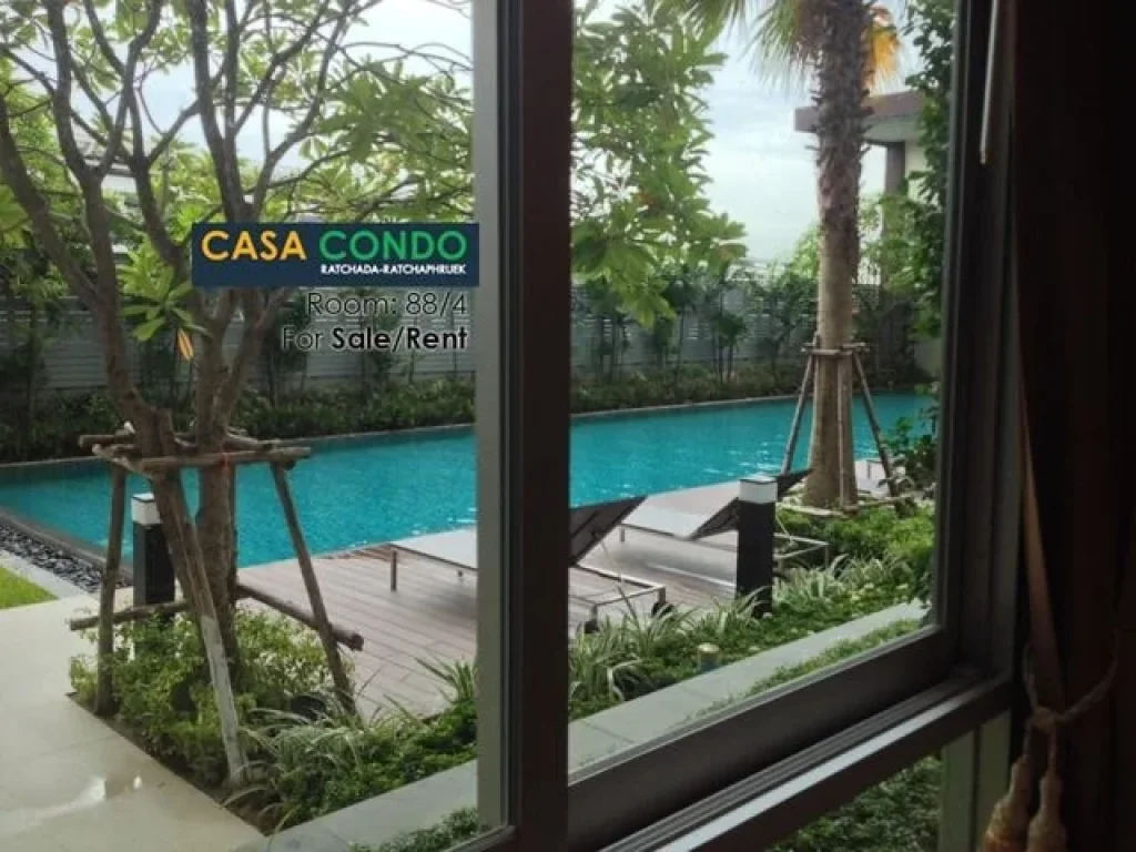 ให้เช่า Casa condo  รัชดา-ราชพฤกษ์ ตกแต่งพร้อมอยู่ ใกล้รถไฟฟ้า BTS สถานีตลาดพลู