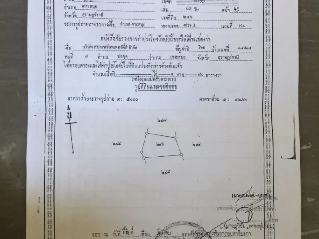 ขายที่บ้านพร้อมที่ดิน เนื้อที่ 6 ไร่ 2 งาน 64 ตารางวา อำเภอ เกาะสมุย จังหวัด สุราษฎ์ธานี