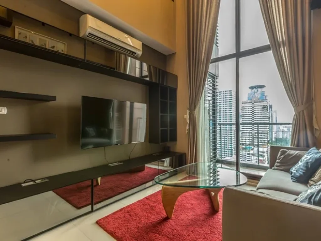 For rent ให้เช่า Villa Asoke ห้อง Duplex 2 bed 2 bath 92 sqm MRT เพชรบุรี