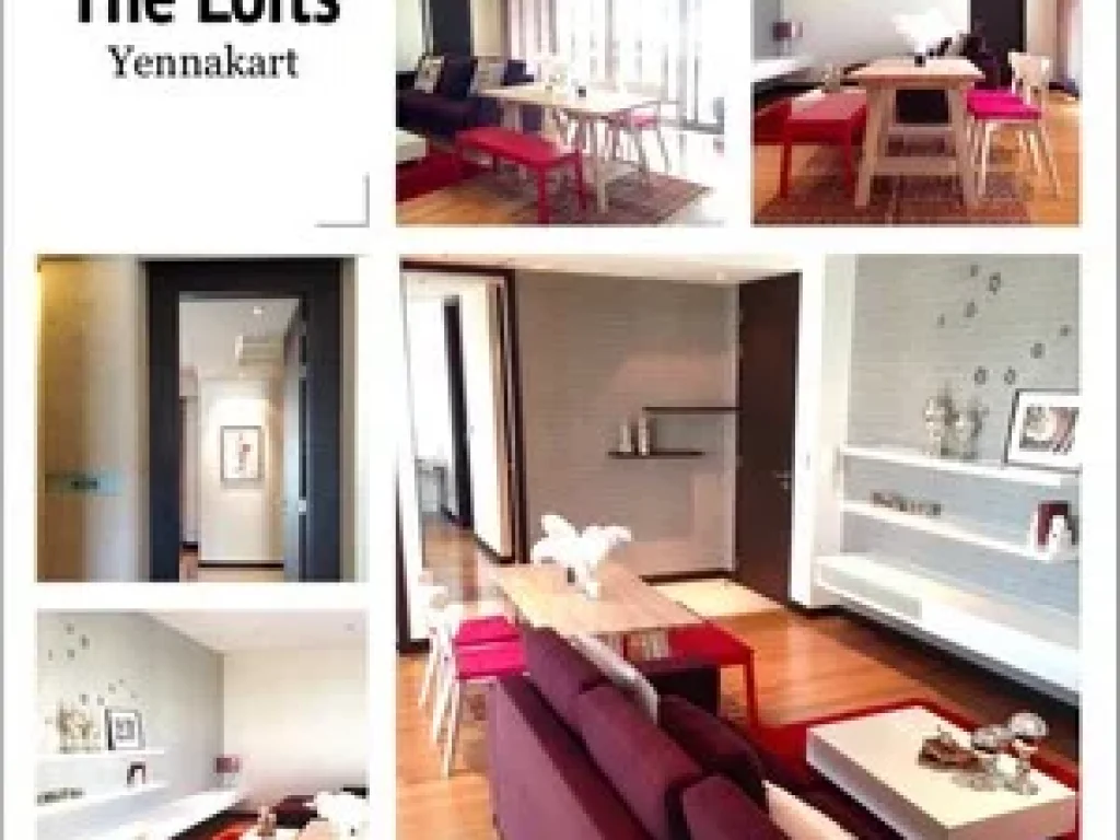 For Rent The lofts yennakart BTS Chong Nonsi 93 sqm 2BR 40000 THB Modern room