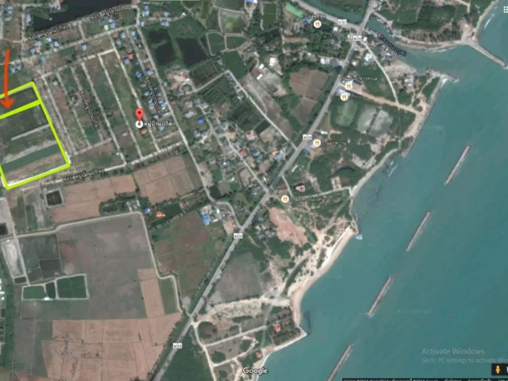 ที่ดินหาดเจ้าสำราญ 3 ไร่ ห่างทะเล 500 เมตร ห่างหาดเจ้าฯ 4 กม