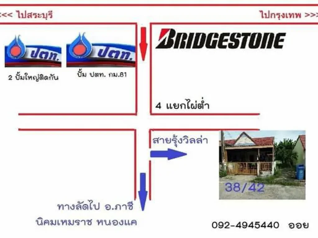 ขายด่วน ทาวน์เฮ้าส์ 1 ชั้น เนื้อที่ 204 ตารางวา อำเภอ หนองแค จังหวัด สระบุรี