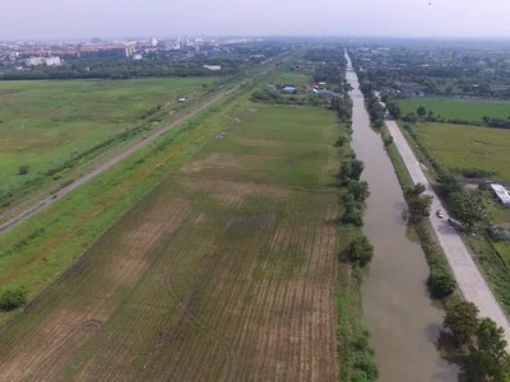 ขายที่ดิน ถเลียบคลองเปรมประชากร ห่างสถานีรถไฟฟ้ามธรรมศาสตร์ รังสิต 500ม