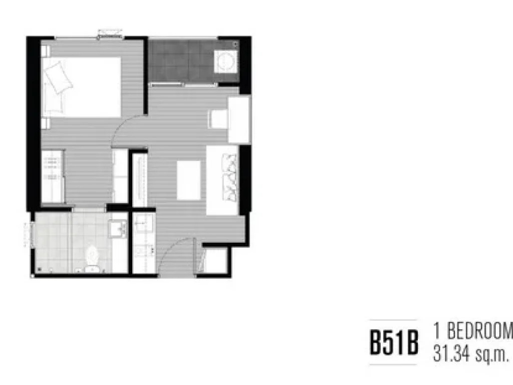 คอนโดให้เช่า Chapter One Midtown Ladprao 24 ขนาด 31 ตรม ชั้น 24 ทิศใต้ รับลมเย็นทั้งวัน พร้อมอยู่ ใกล้ MRT ลาดพร้าว