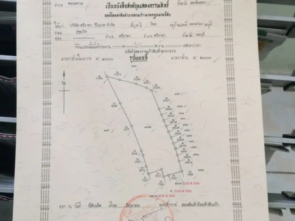 ขายที่เปล่านอกจัดสรร ตดอนทราย อบ้านโพธิ์ ฉะเชิงเทรา