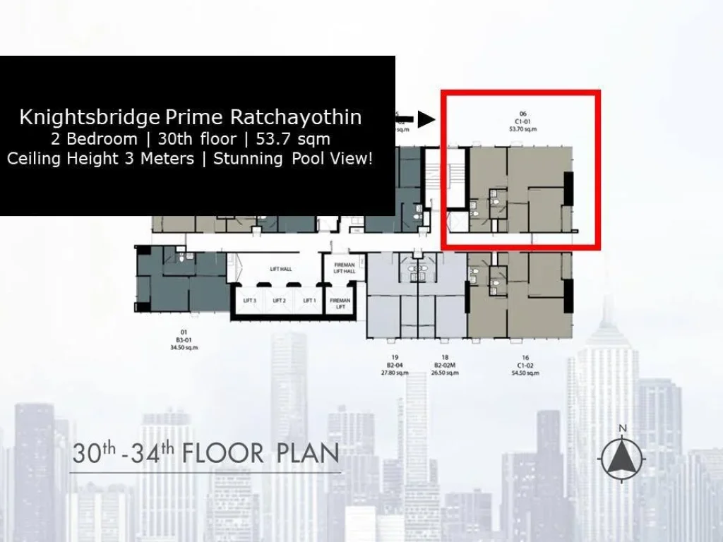 ขาย Knightsbridge Prime Ratchayothin 2 ห้องนอน หน้าสระว่ายน้ำ สวยที่สุด ได้ราคาลูกค้า VIP