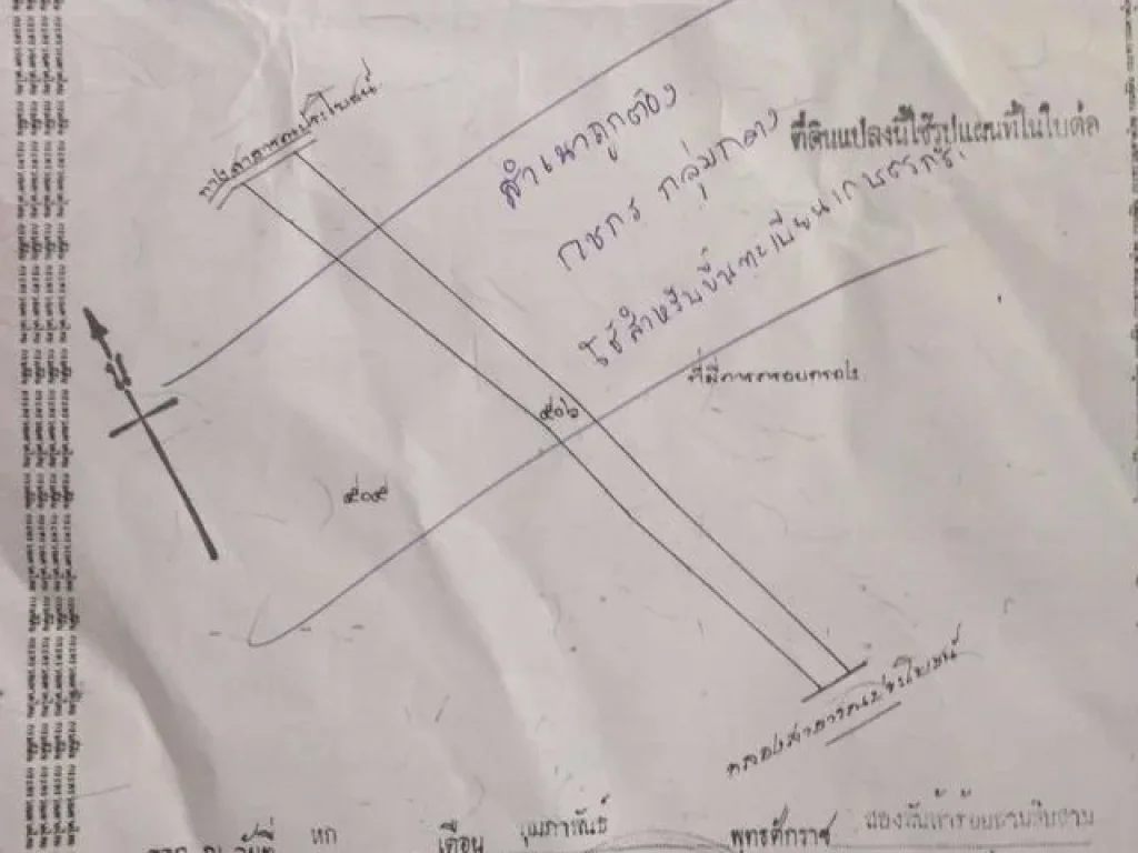 ที่ดินสวย ติดคลอง ติดถนน ทำการเกษตรได้ตลอดปี