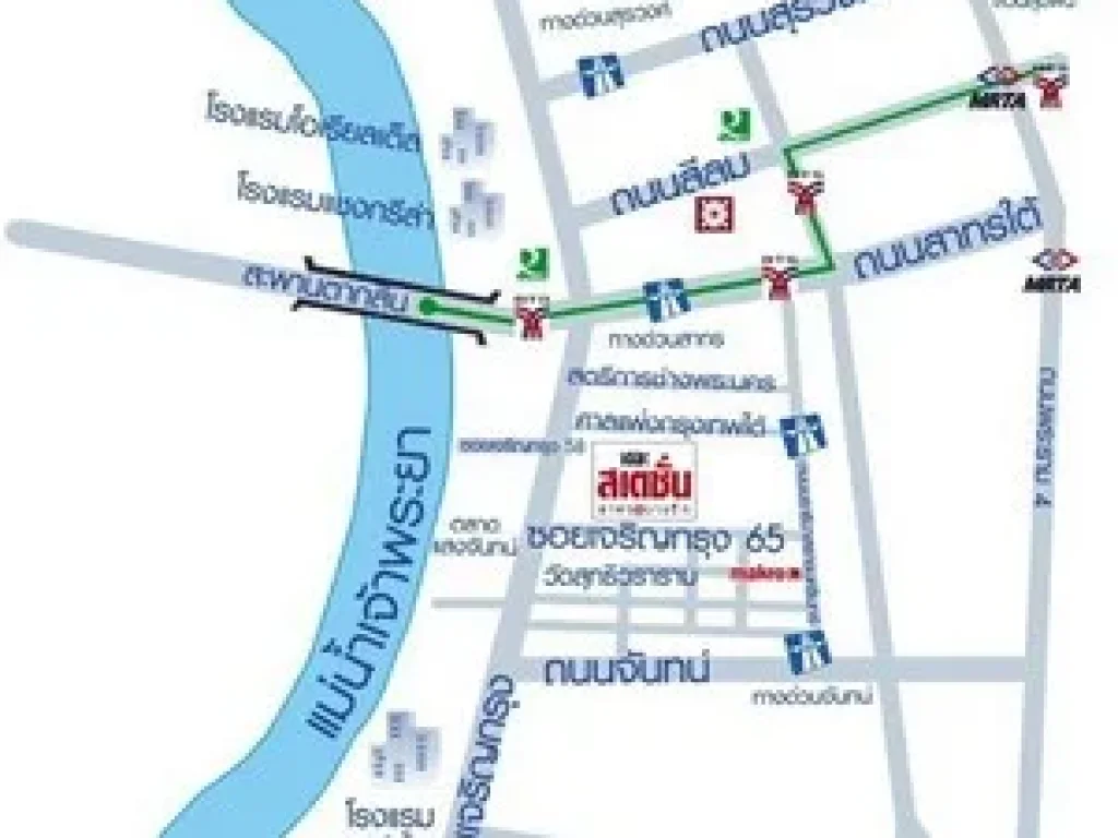 RC0453M ให้เช่า The Station Sathorn - Bangrak ใกล้BTSสะพานตากสิน ชั้น15 36 ตรม  12000 บาท วิวสระ