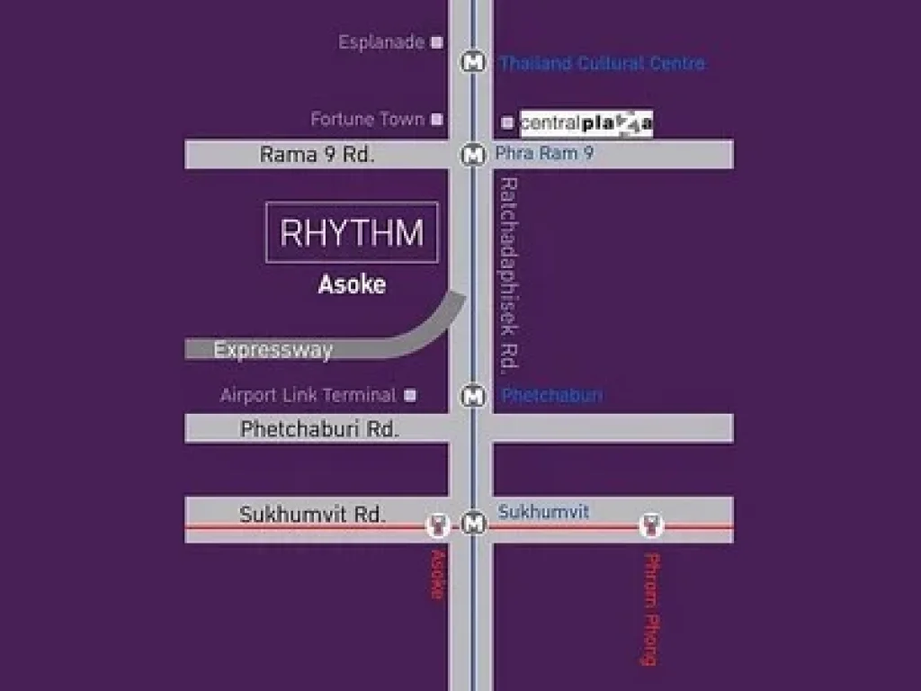 RC0436M ให้เช่า Rhythm Asoke ใกล์MRTพระราม 9 ชั้น10  31 ตรม  25000 บาท