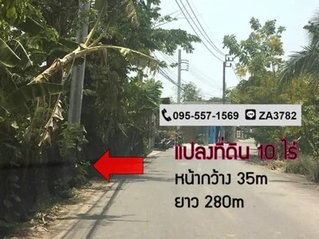 ขายที่ดิน 10ไร่ หน้ากว้างติดถนน จากถพุทธมณฑลสาย4 เดินทาง 850m ถึงแปลงที่ดิน ใกล้ มกรุงเทพธนบุรี