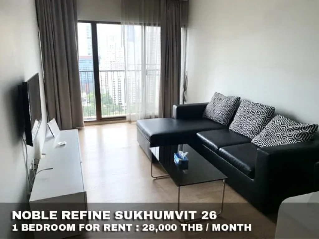 เช่า FOR RENT NOBLE REFINE SUKHUMVIT 26 1 bedroom 50 Sqm28000 CLOSE BTS PHOMPONG