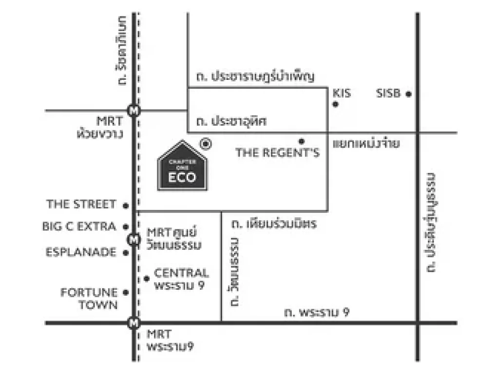 ขายดาวน์ 1นอน Chapter One Eco แชปเตอร์วัน อีโค รัชดา ห้วยขวาง MRT ห้วยขวาง