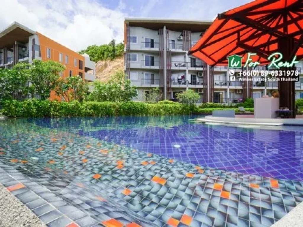 ให้เช่า Replay Condo Samui คอนโดรีเพลย์ 53 ตรม 1 นอน 1 น้ำ อ่างอาบน้ำ เฟอร์ครบ ชั้น 2 ใกล้หาดยบ่อผุด สนามบินสมุย