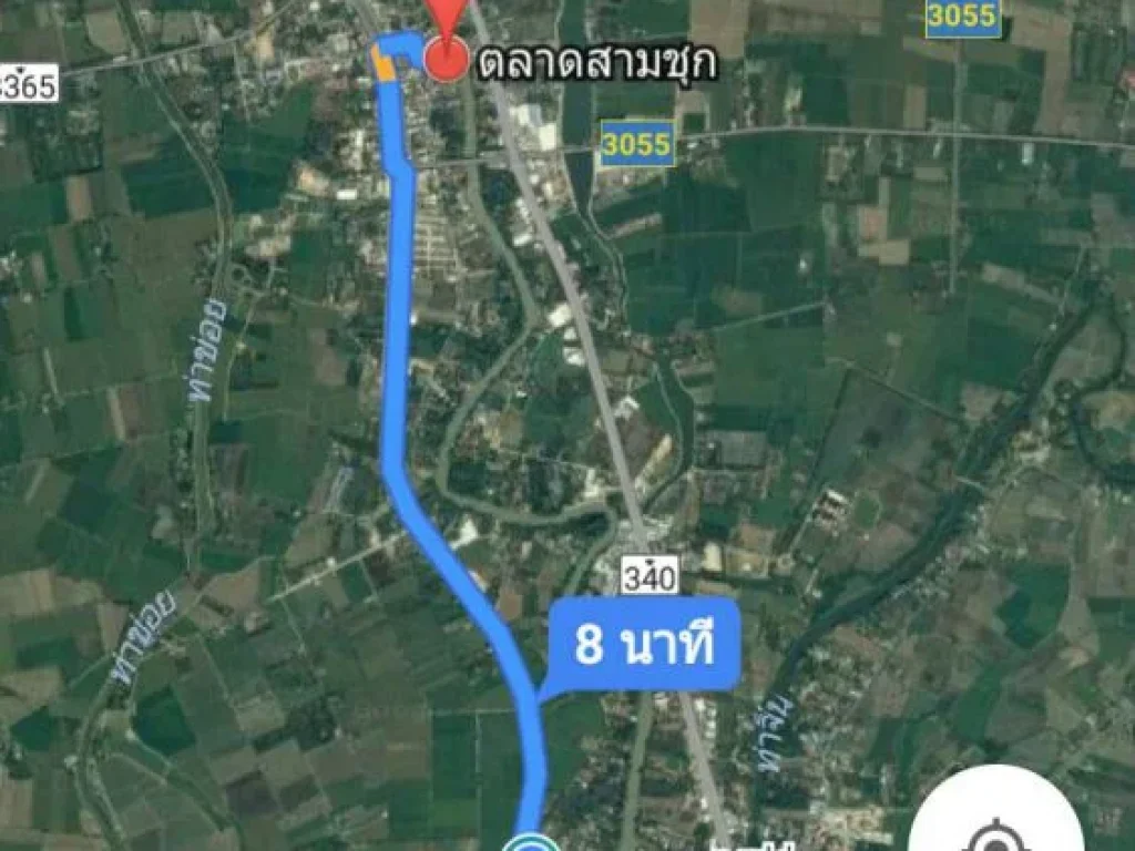 ขายที่ดินเปล่า เนื้อที่ 8 ไร่ 88 ตรว อสามชุก จสุพรรณบุรี