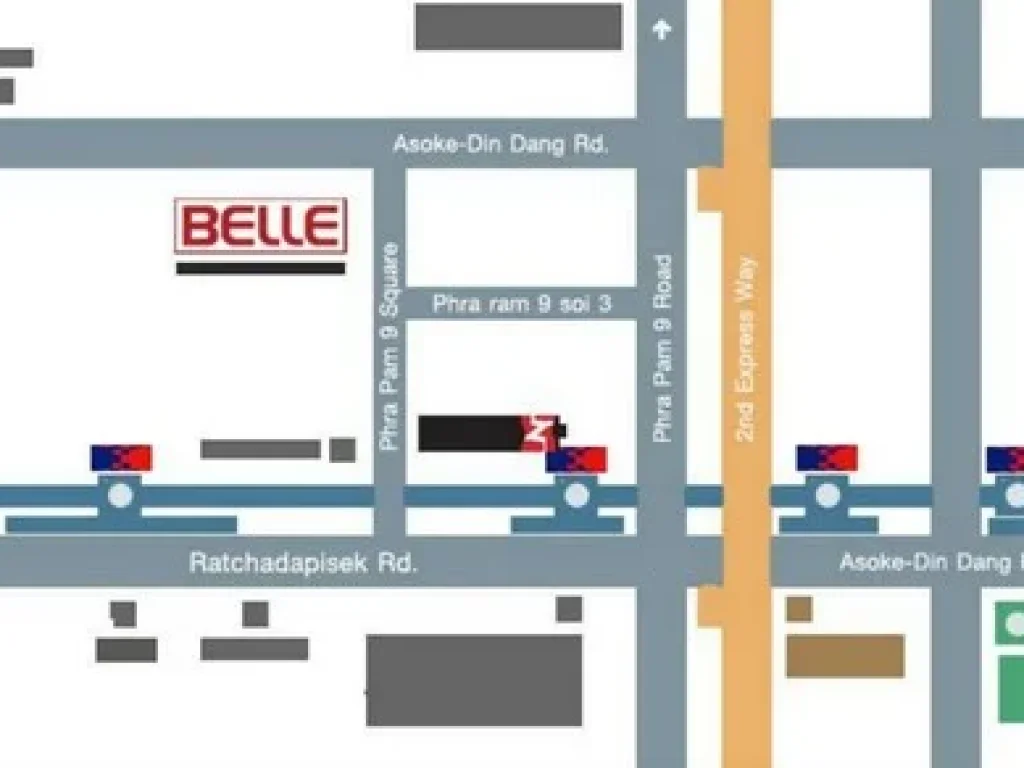 ให้เช่าห้องที่ Belle Grand Rama 9 ขนาด 53 ตารางเมตร 2 ห้องนอน For rent 2 bed at Belle