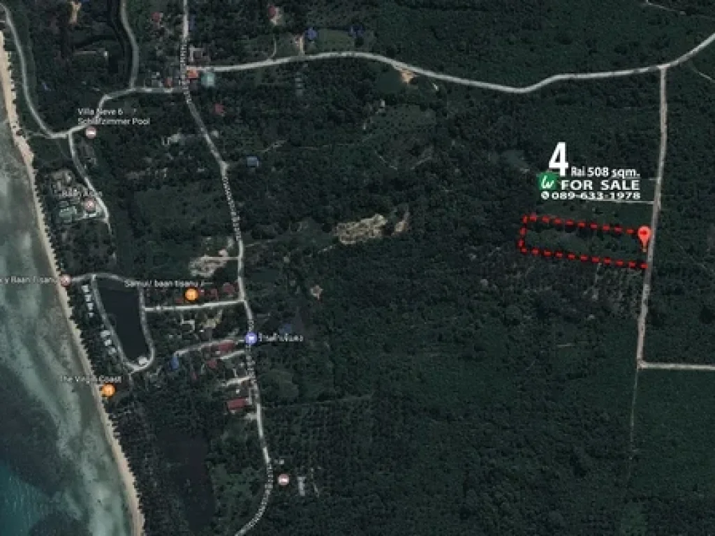 Land for Sale in Koh Samui 4 rai near Taling Ngam Beach south of koh samui Good plot for luxury villa