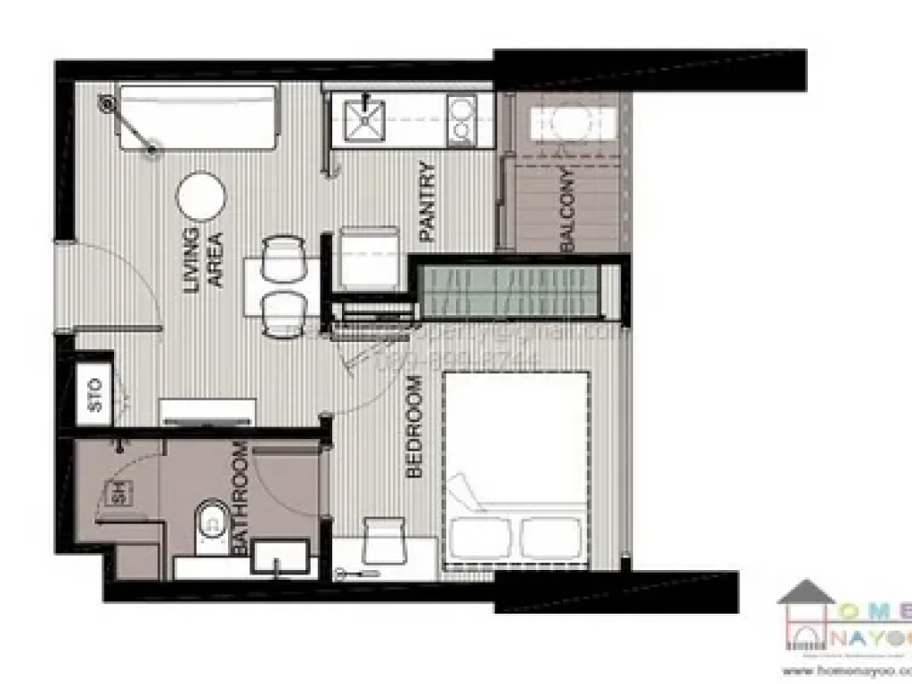 ขาย The Saint Residences ราคาต่ำกว่าหน้าสัญญา 29ตรม 1นอน Type C-A8 วิภาวดีรังสิต ลาดพร้าว จตุจักร