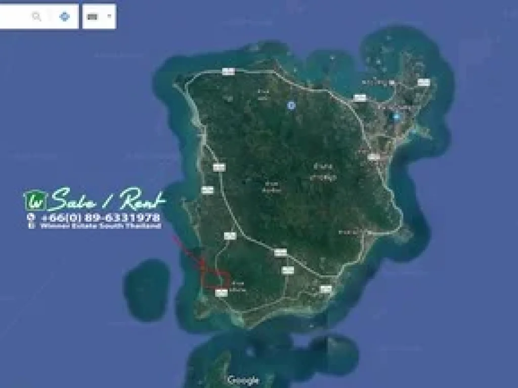 Land Sea View for Rent Koh Samui located south west of the island 2 rai in Taling Ngam Koh Samui