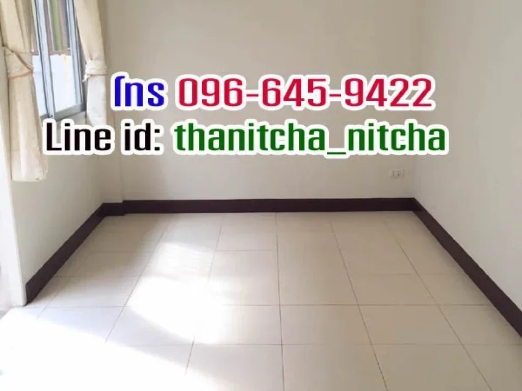 ทาวน์เฮ้าส์ 2 ชั้น เนื้อที่ 2250 ตรว จำนวน 3 ห้องนอน 2 ห้องน้ำ 1 ที่จอดรถ ในโครงการม ณ นนท์ ติดกับ มเพชรเอก ราคาขาย 18 ล้านบาท