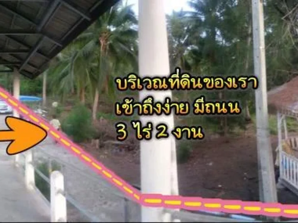 ที่ดินตลาดน้ำท่าค่า ออัมพวา ทำเลธุรกิจ ติดคลอง ติดถนน 3 ไร่ 2 งาน