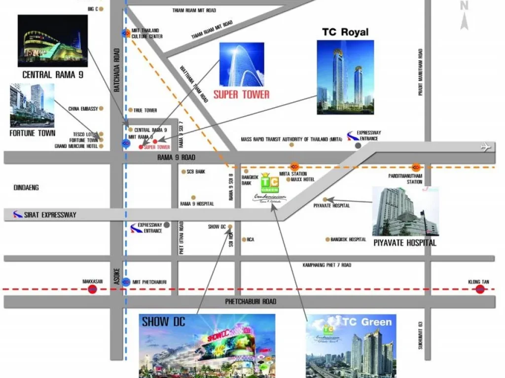 Condo TC Green Rama 9 ใกล้ MRT พระราม9 มีหลายห้อง ชั้นสูง วิวสวย คัดตำแหน่งห้องดีที่สุด เฟอร์ครบ