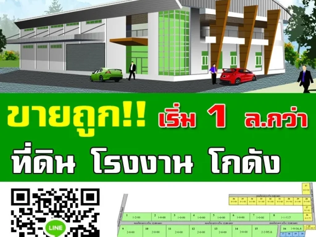 นาทีทองโรงงานโกดังที่ดินย่านบางบัวทองเริ่มต้นที่ 1 ล้านกว่า