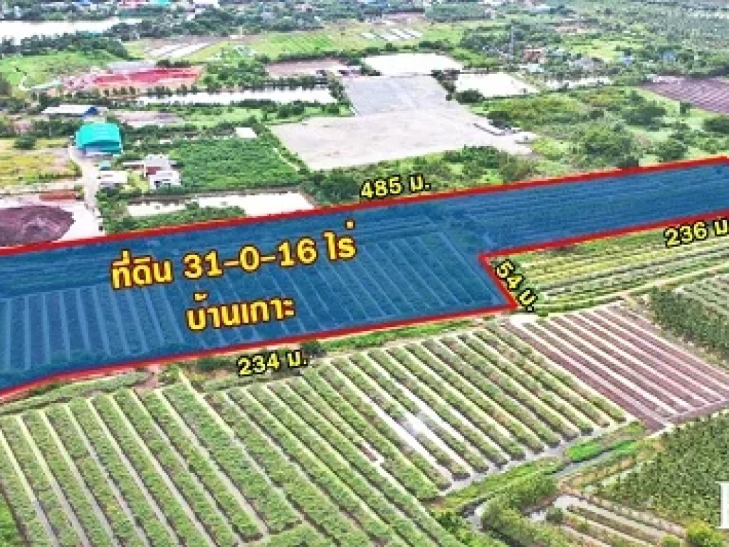 ที่ 31 ไร่ หน้ากว้าง 133 เมตร ราคาคุ้มสุดในตลาดเชื่อมต่อหลายเส้นทาง