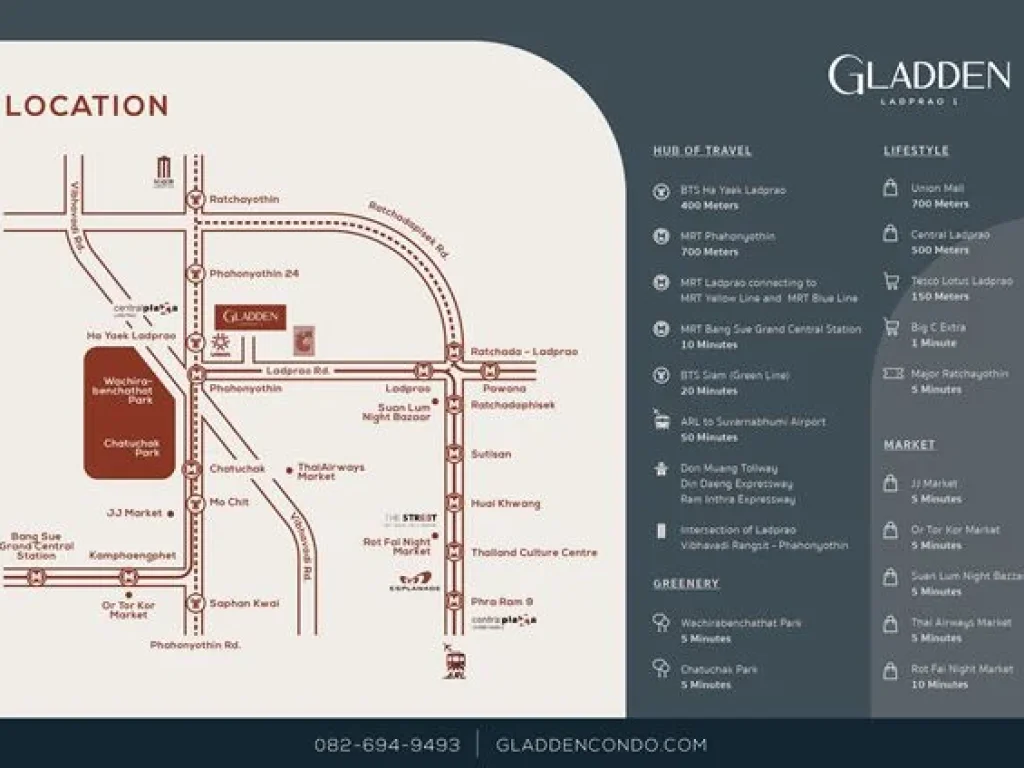 ขายคอนโดใหม่ Gladden condo ลาดพร้าว1 พร้อมเข้าอยู่กลางปี64 มีความส่วนตัวเพียง 74 unit