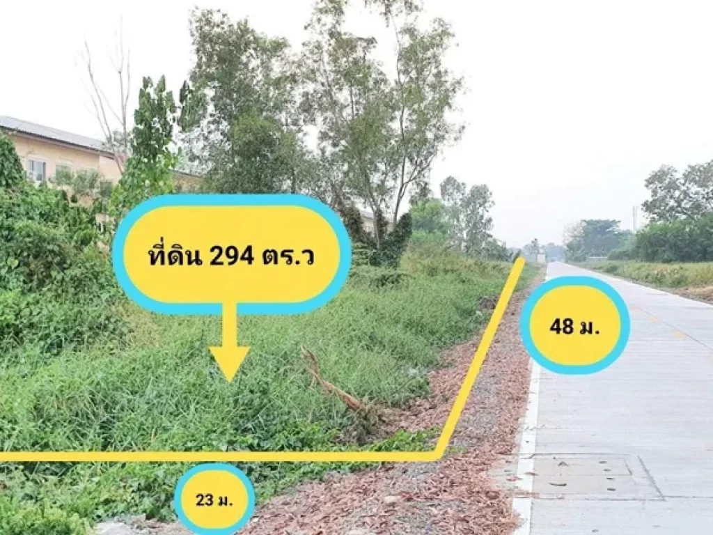 ขายที่ดินคลองหลวง 294 ตรว ใกล้ตลาดไท ซบงกช4 คลอง2 คลองหลวง ปทุมธานี