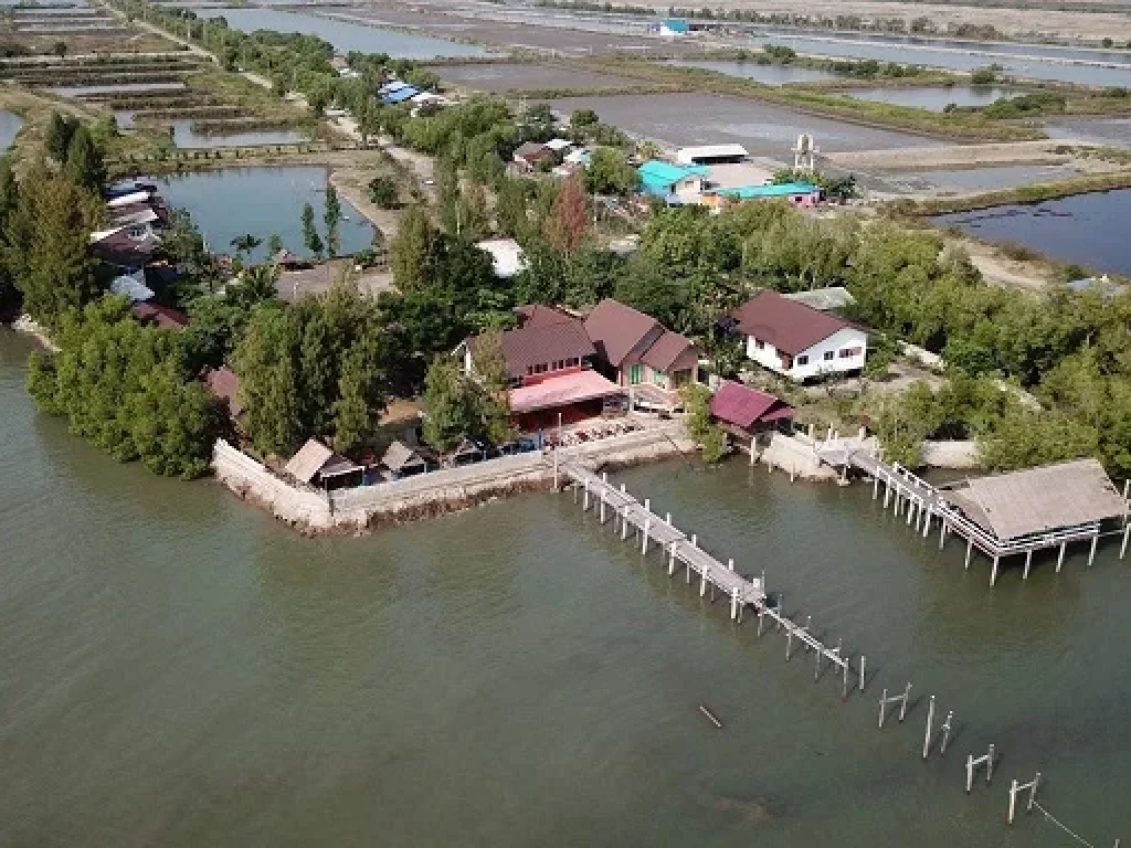 ขายที่ดิน บ้านพักริมทะเลอ่าวไทย เกือบถึง สมุทรสงคราม เหมาะทำบ้านพักตากอากาศหรือทำธุรกิจ