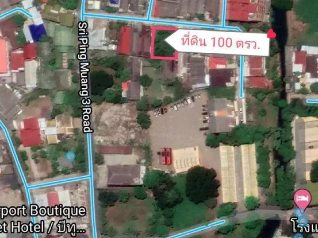 ที่ดินหายากโซนช้างคลาน อำเภอเมืองเชียงใหม่ 100 ตารางวา แปลงหัวมุมติดถนนสองด้าน