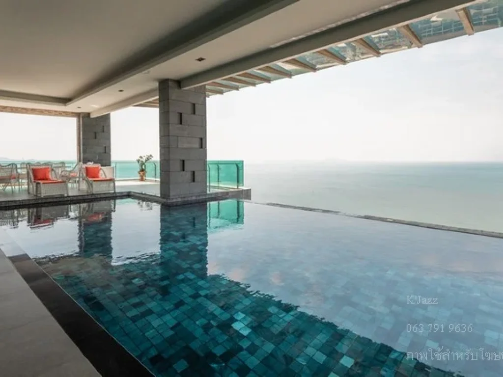 ขาย Penthouse pool villa ติดทะเล 3 นอน 3 น้ำ 450 ตรม มีสระว่ายน้ำ ใหญ่สุดในชลบุรี