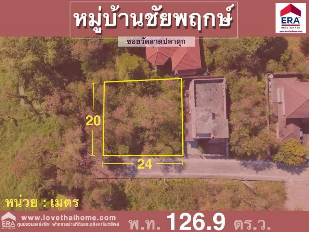 ขายที่ดิน มชัยพฤกษ์ ถวัดลาดปลาดุก อยู่ใกล้วงแหวนกาญจนาภิเษก พื้นที่126ตรว รูปทรงแปลงสวย เหมาะสำหรับปลูสร้างบ้านพักอาศัย