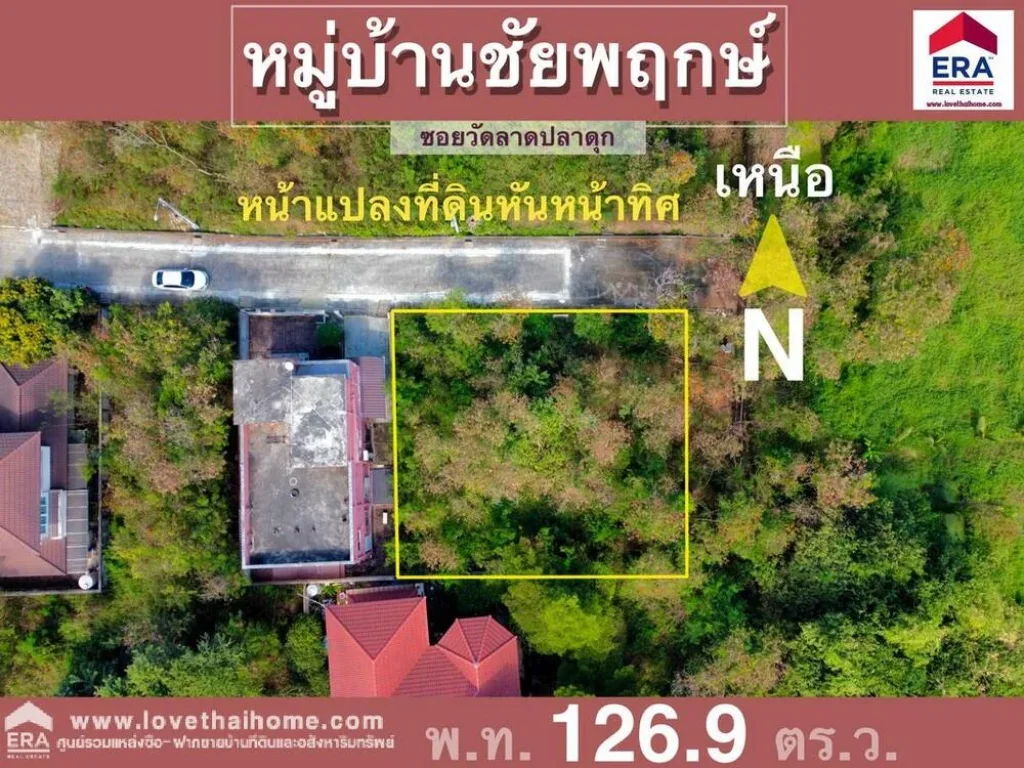 ขายที่ดิน มชัยพฤกษ์ ถวัดลาดปลาดุก อยู่ใกล้วงแหวนกาญจนาภิเษก พื้นที่126ตรว รูปทรงแปลงสวย เหมาะสำหรับปลูสร้างบ้านพักอาศัย