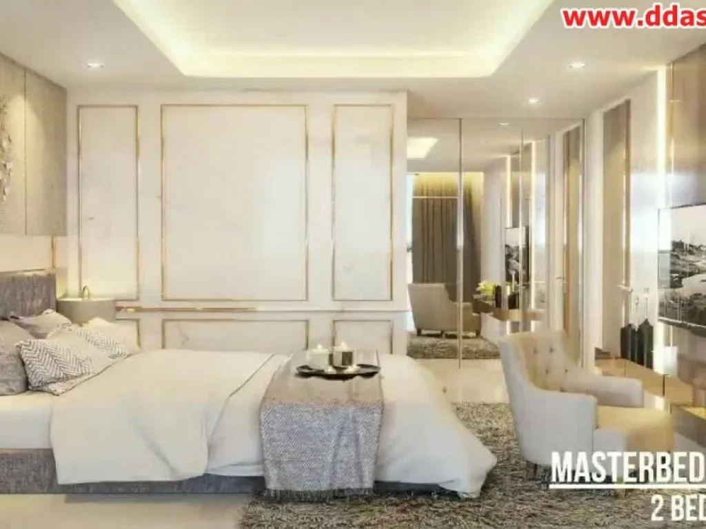 For Slae The Rhine Condominium Jomtien Pattaya พัทยา ภายในห้องแต่งครบ Fully furnished