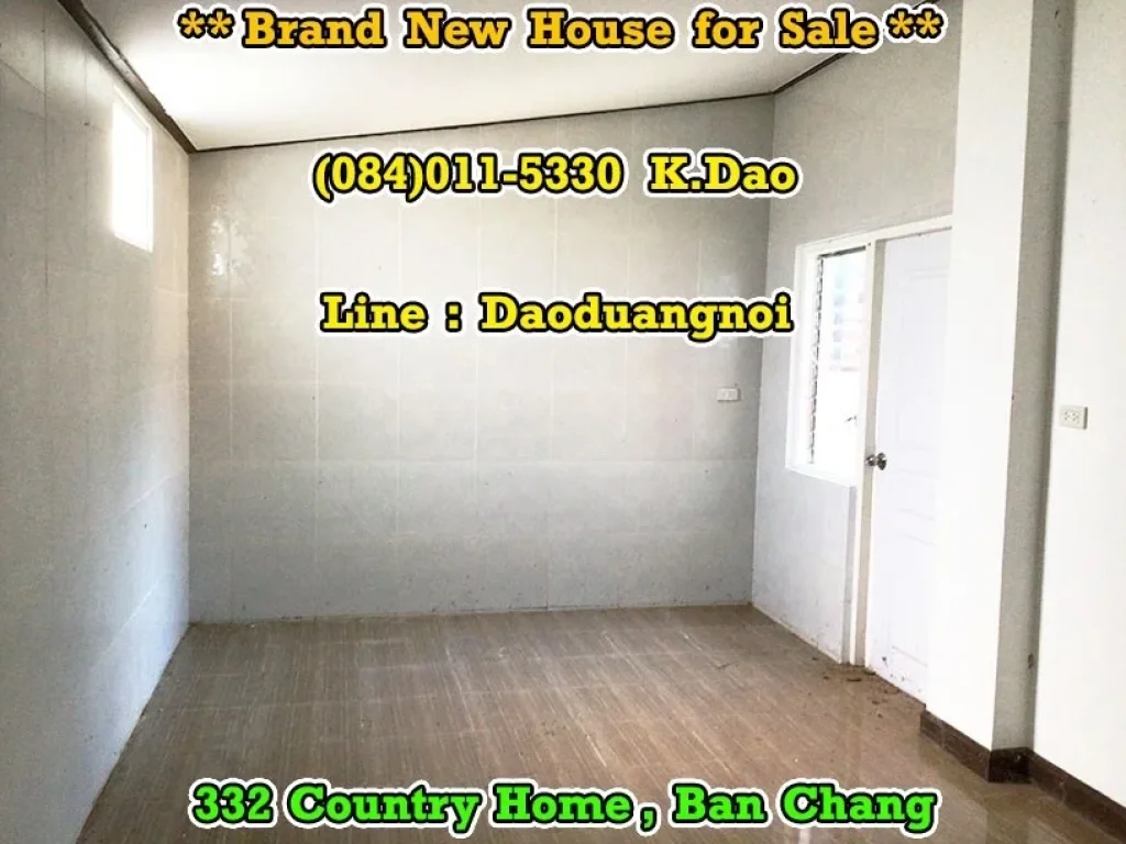 ขายบ้านใหม่เอี่ยม 332 คันทรีโฮม บ้านฉาง ทิวทัศน์ธรรมชาติ ใกล้ตลาดสดสระแก้ว ใกล้สัตหีบ