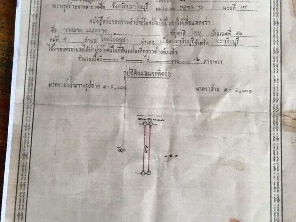 ขายที่ดิน ติดถนนสุวรรณศร 33 ย่านการค้า ทำเลท้องมังกร อำเภอเมือง ปราจีนบุรี