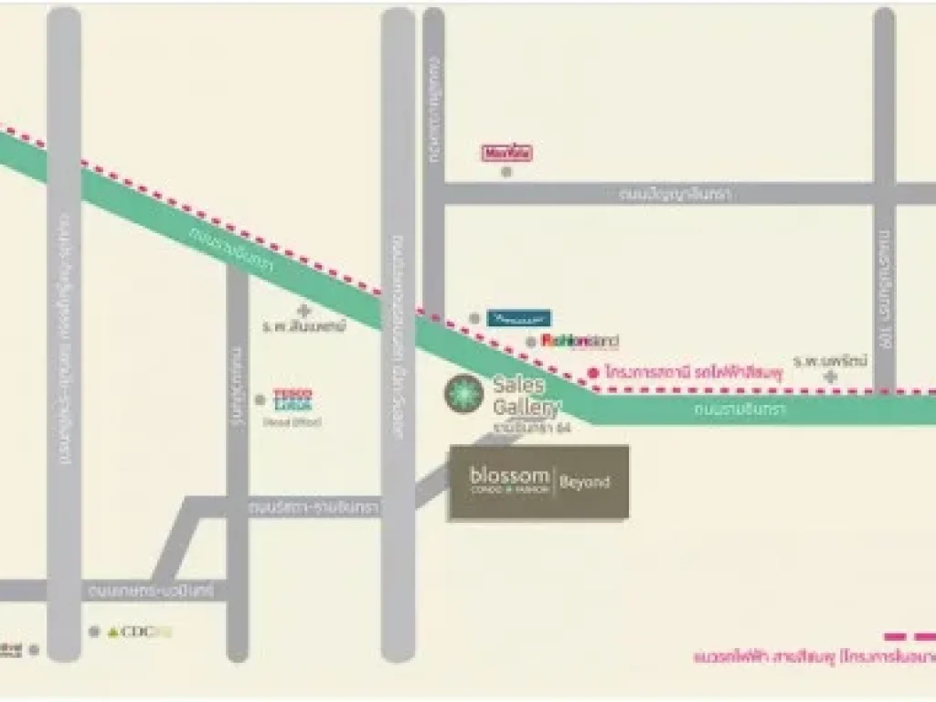 ลดให้เลย ไม่ต้องต่อ ให้เช่า คอนโด 2 ชั้น Blossom Condo Fashion Beyond 35 ตรม