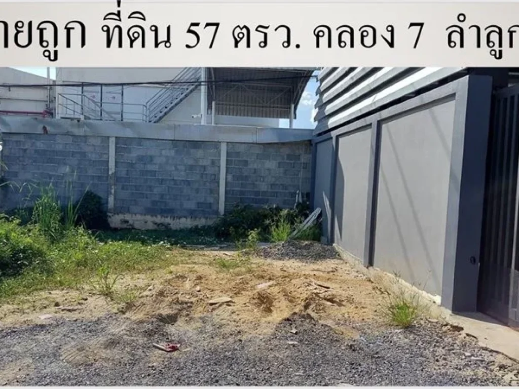 ขายถูก ที่ดิน 59 ตรวซอยเมตตา ถนนลำลูกกา คลองเจ็ด ทำเลดีใกล้ ใกล้ ซิตี้โฮมวิลเลจ 1