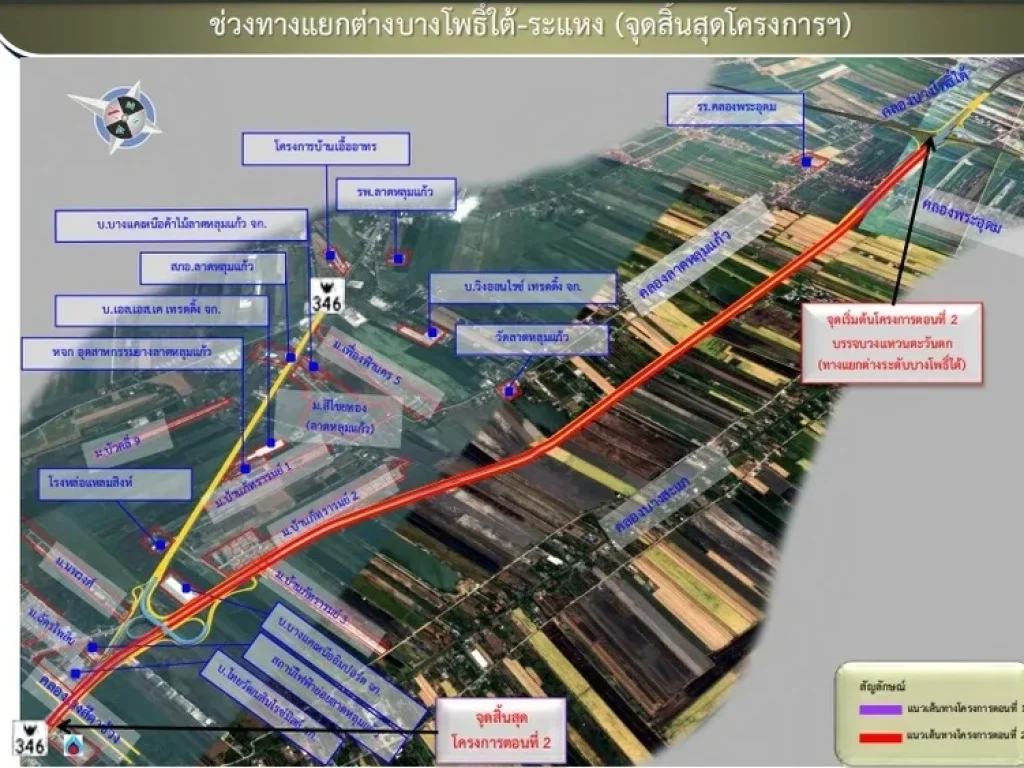 ขายที่ดิน22 ไร่ ถนนตัดใหม่ร่ชพฤกษ์ ลาดหลุมแก้ว เหมาะสร้างหมู่บ้านปทุมธานี