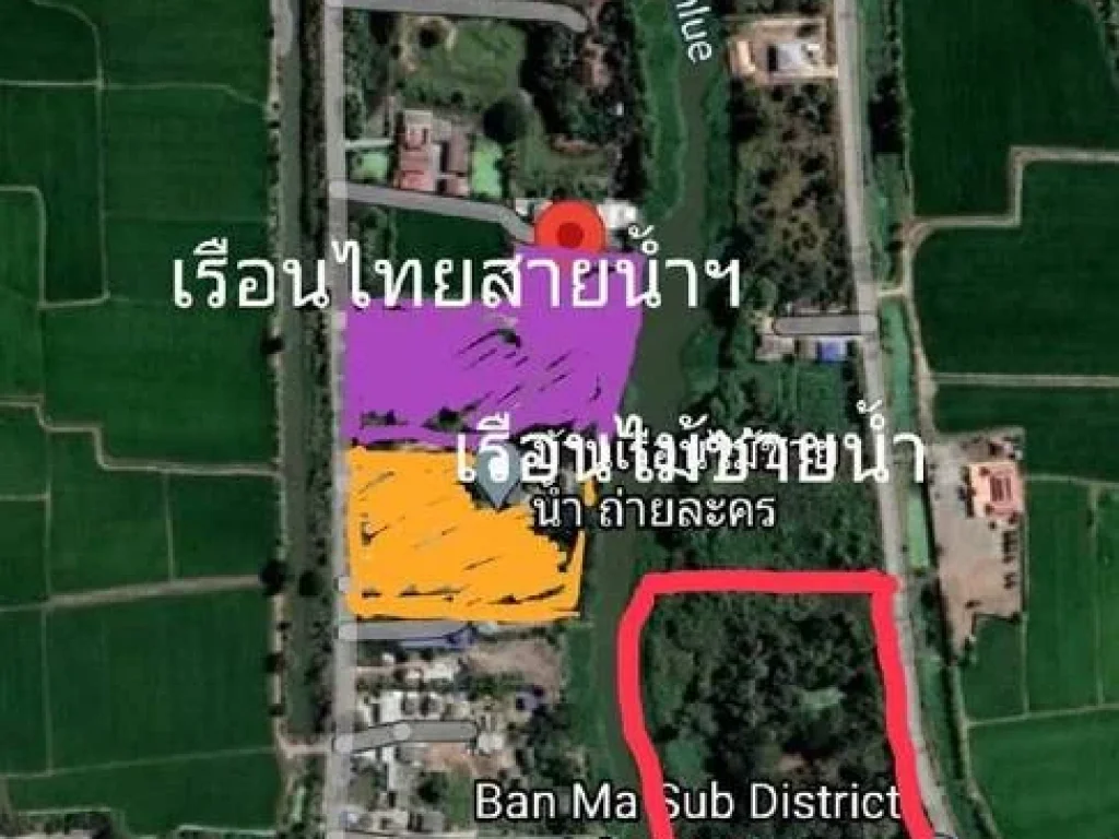 ขายที่ดินสวยทำเลดีติดคลองพระยาบรรลือ บางไทร อยุธยา