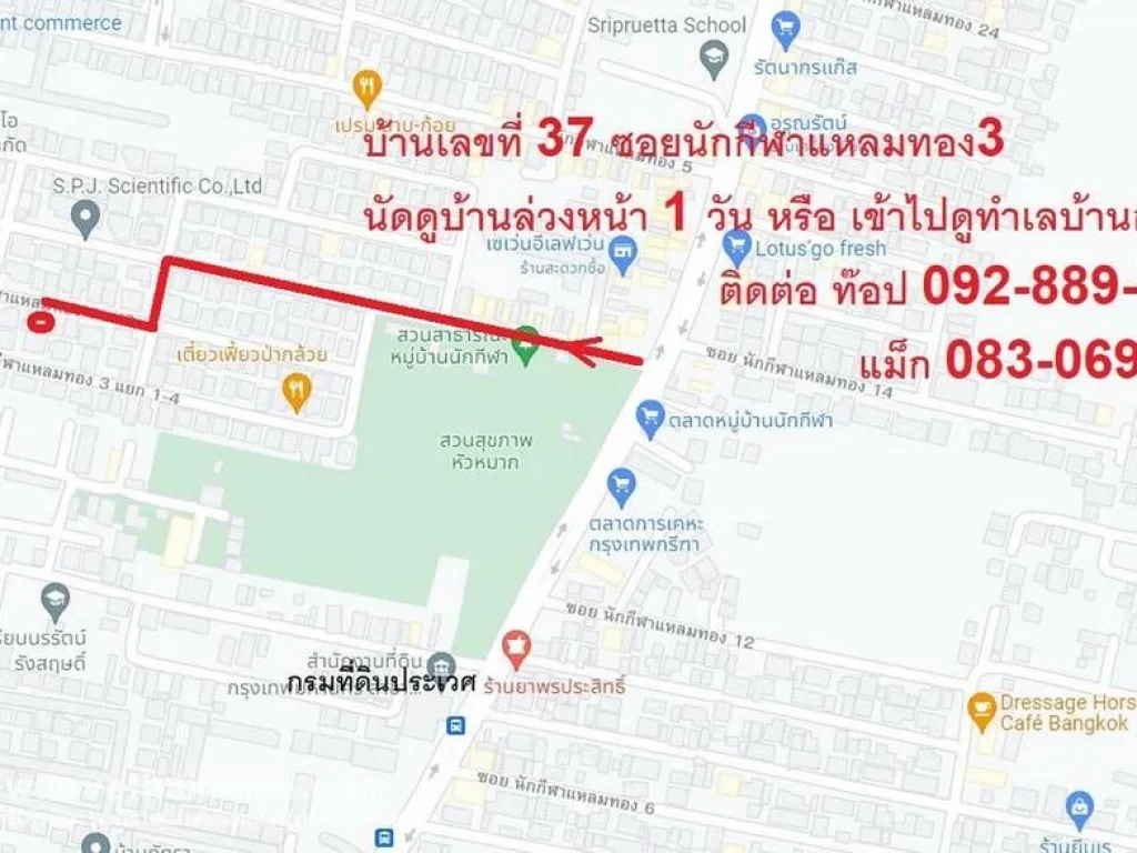 ขายบ้านเดี่ยว มนักกีฬาแหลมทอง ใกล้สำนักงานเขตประเวศ พื้นที่443ตรวพร้อมอยู่ เหมาะสำหรับพักอาศัย