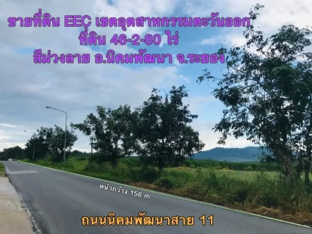 ที่ดิน 46-2-80 ไร่ สร้างโรงงานได้ อนิคมพัฒนา จระยอง