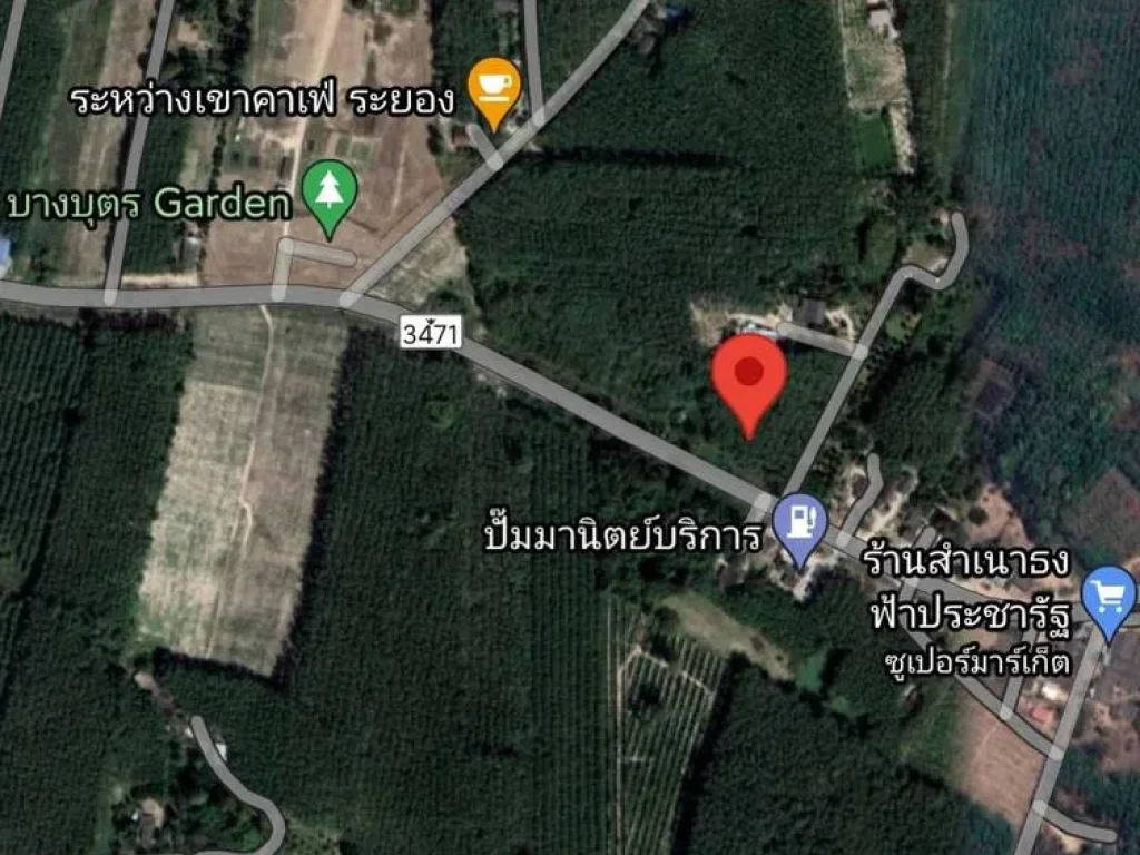 ขายที่ดิน 11 ไร่ ติดถนน 2 เลนส์ ใกล้ปั๊มน้ำมัน ร้านระหว่างเขาคาเฟ่ ระยอง