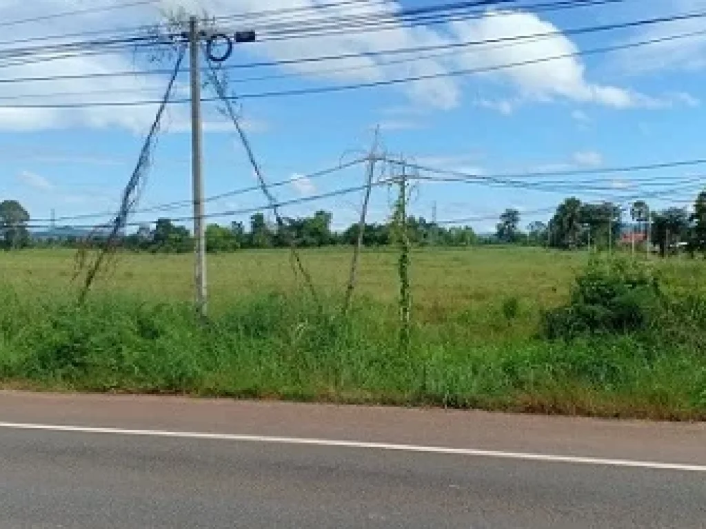 ขายที่ดินแปลงมุม ถนนชยางกูร เลิงนกทา ใกล้ตัวเมืองมุกดาหาร 15 ไร่