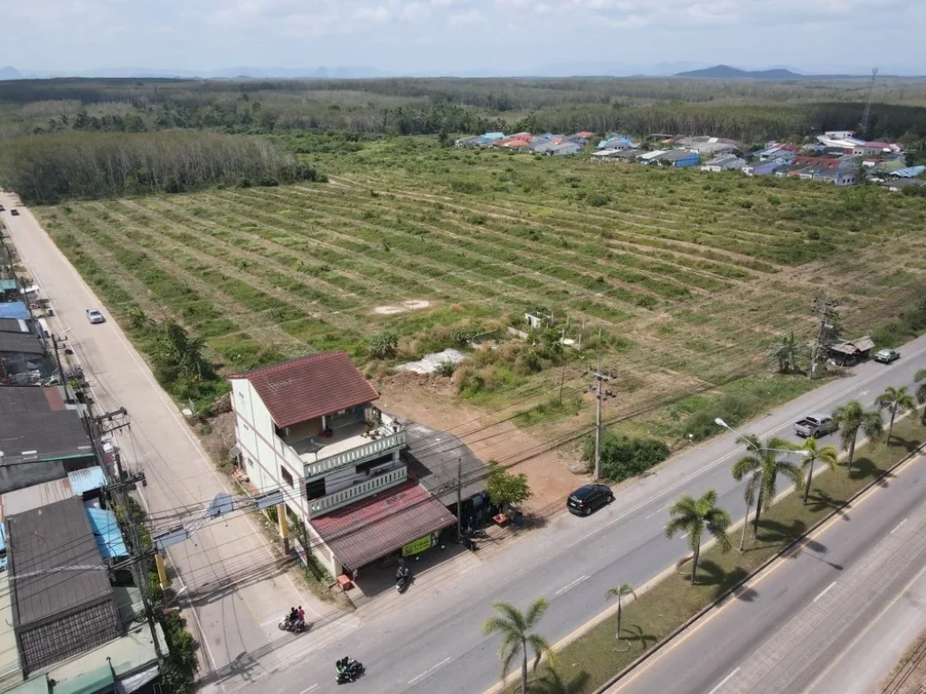 ขายที่ดินด่านนอกเนื้อที่ 90-2-43 ไร่ 4 โฉนดหน้ากว้างติดถนนทางหลวง 240 เมตรตติดถนนข้าง 550 เมตร