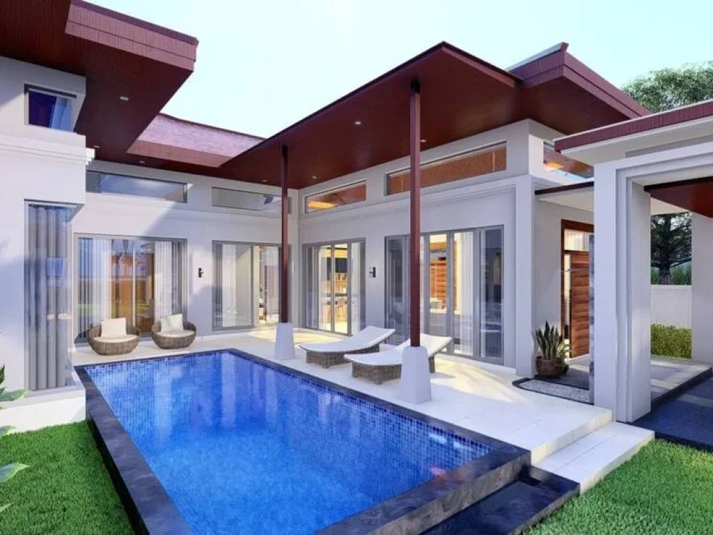 บ้านเดี่ยว pool villa สุดหรู สไตล์ Modern contemporary สารภี-เชียงใหม่